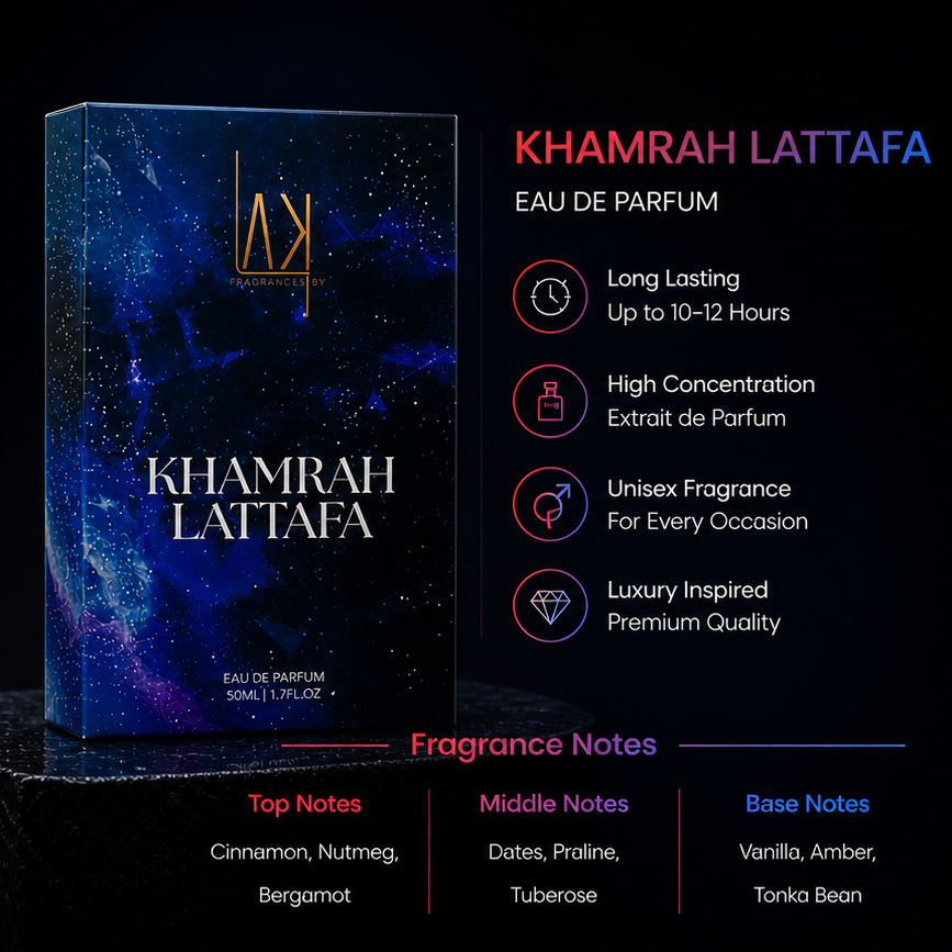 Fragrances by AK – Khamrah Impression Perfume for Unisex (50ml)
