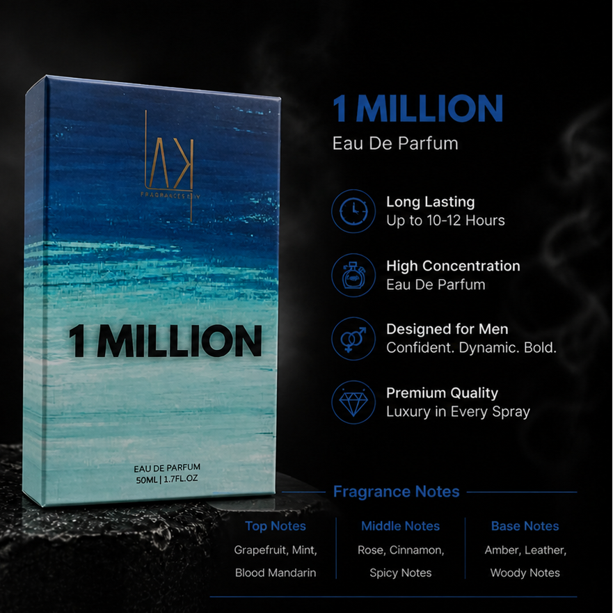 Fragrances by AK – 1 Million Impression Perfume for Men (50ml)