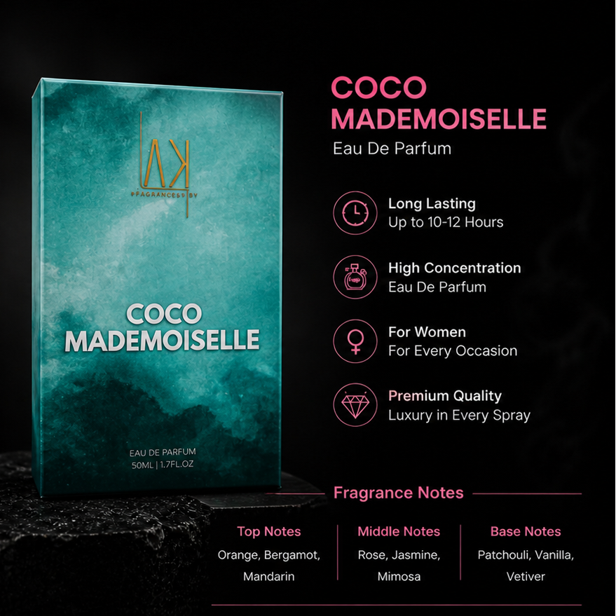 Fragrances by AK – Coco Mademoiselle Impression Perfume for Women (50ml)