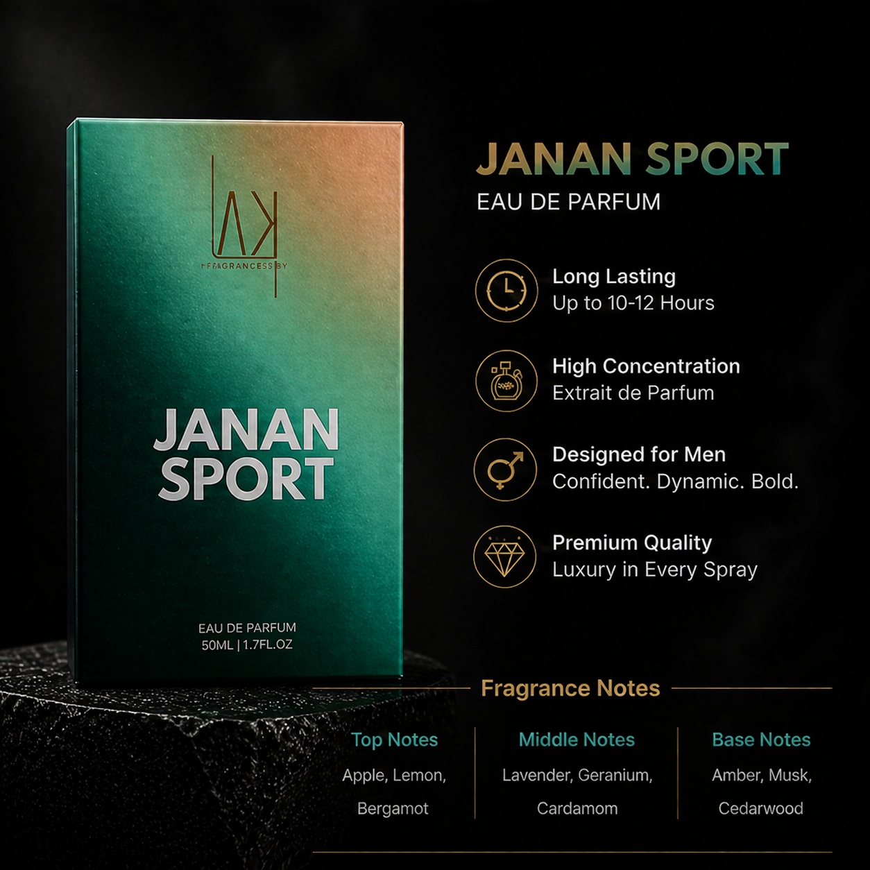 Fragrances by AK – Janan Sport Impression Perfume for Men (50ml)